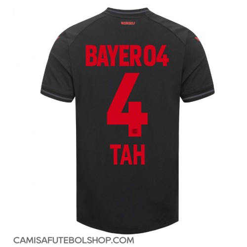 Camisa de time de futebol Bayer Leverkusen Jonathan Tah #4 Replicas 1º Equipamento 2023-24 Manga Curta